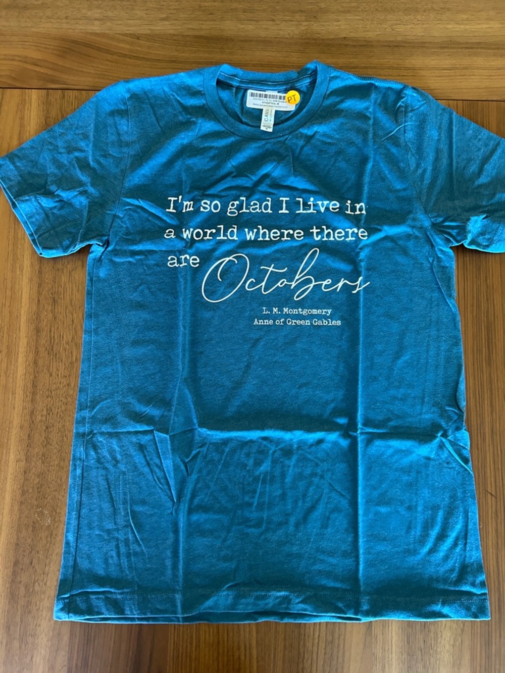 Bella Canvas Teal Graphic Tee with White Quote